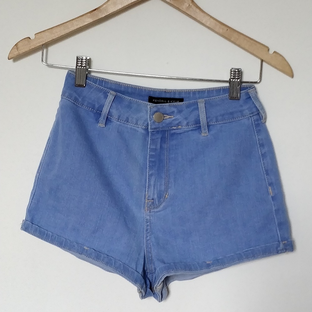 High rise denim shorts xs